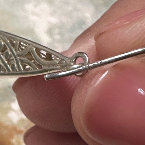 Rare & retired SILPADA  STERLING 3D STILETTO FILIGREE 3D LONG DANGLE EARRINGS - Picture 5 of 6
